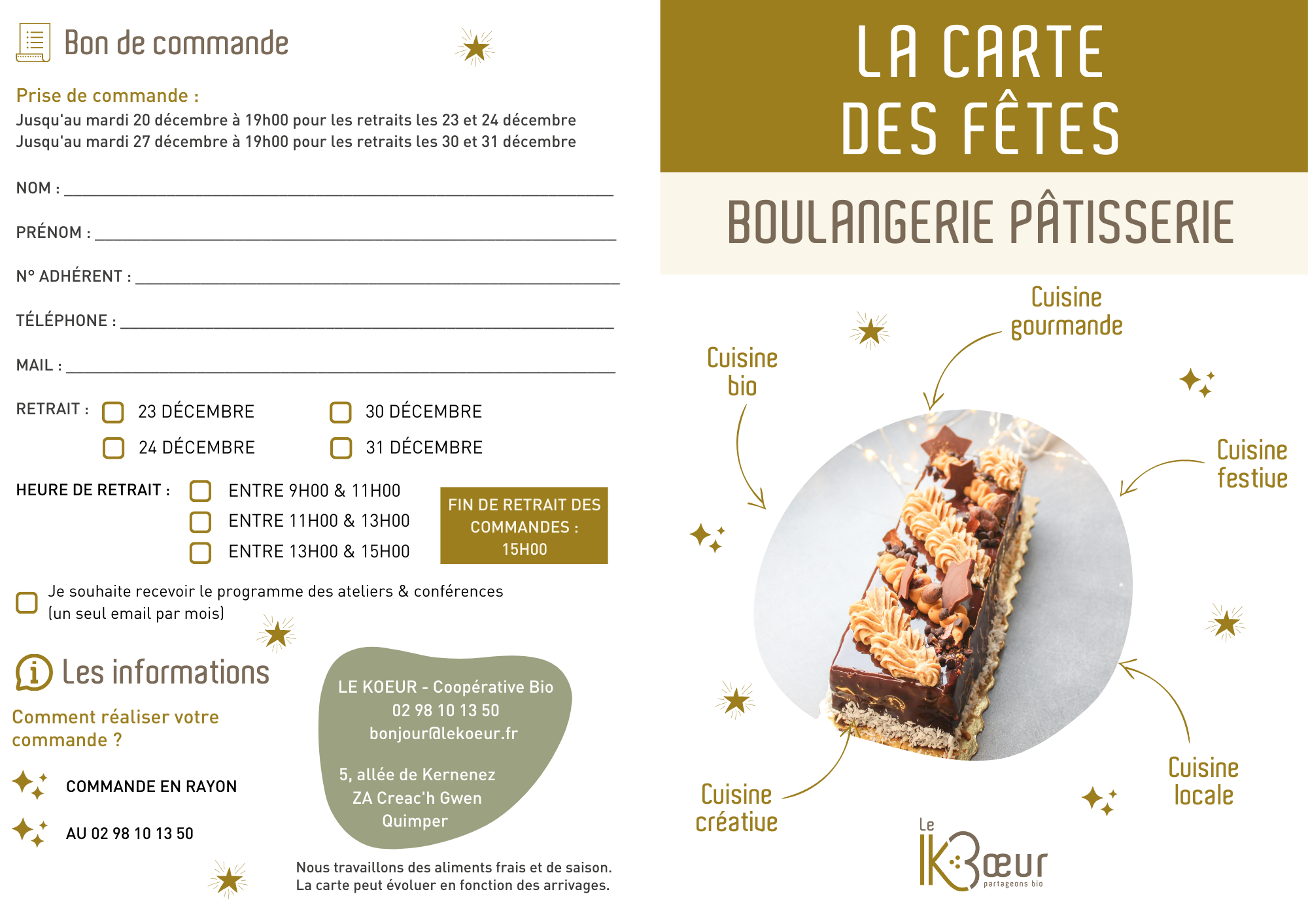 Carte des fêtes - Boulangerie pâtisserie - Page 1